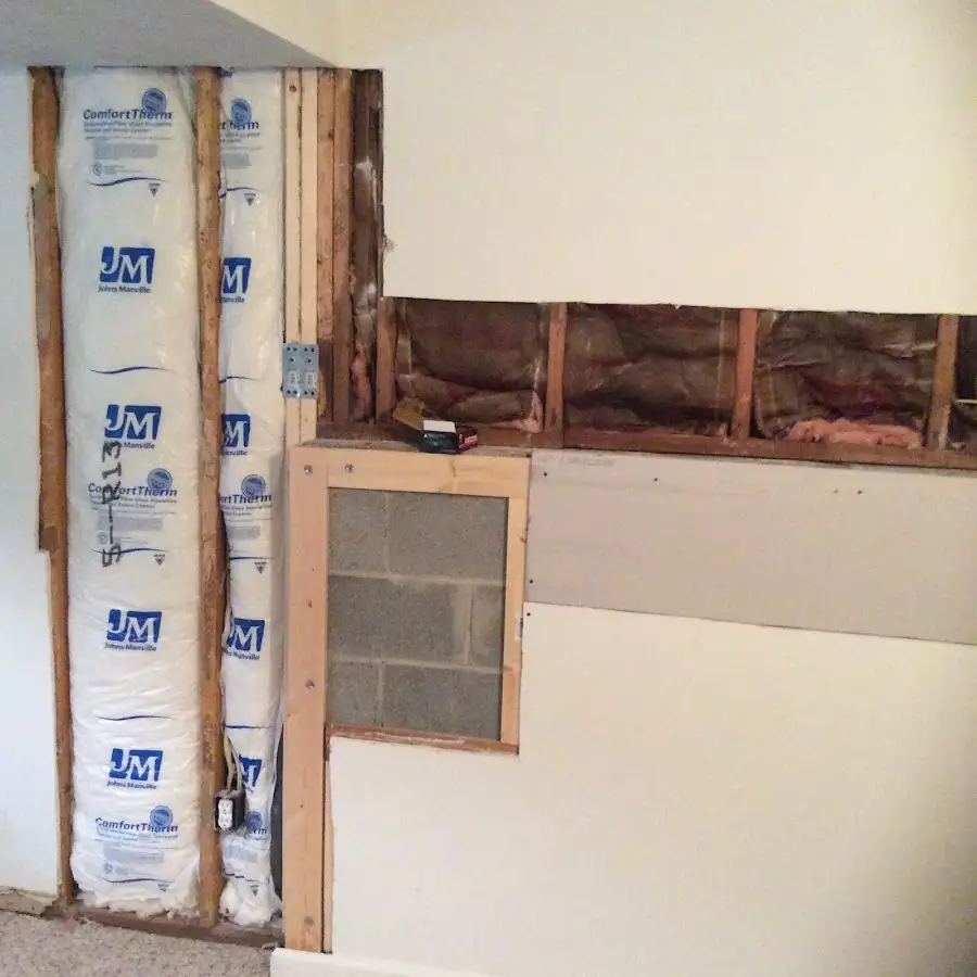 Wall insulation replacement during Odor Removal & Deodorization in Plainview